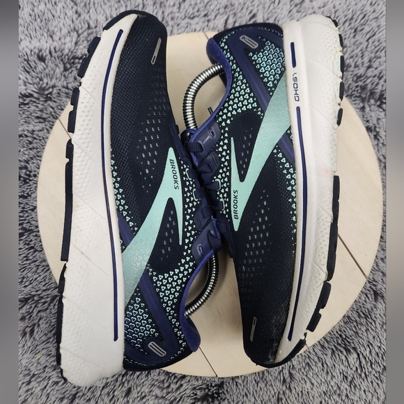 Brooks Ghost 14 Running Shoes Peacoat/Yucca/Navy Women's Size 6.5 - Picture 5 of 9
